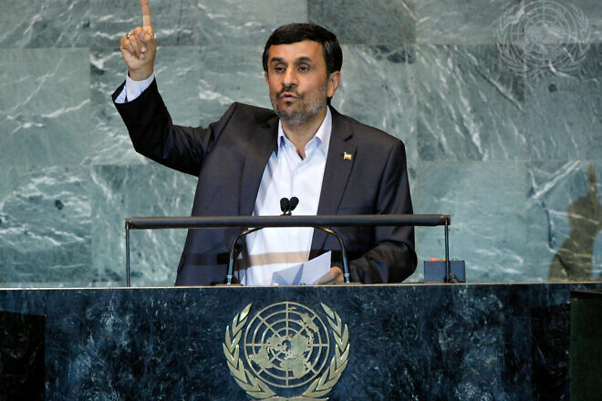 Mahmoud Ahmadinejad, the Iranian president, addresses the general debate of the 66th session of the United Nations General Assembly on Sept. 22, 2011. Credit: Marco Castro/U.N. Photo.