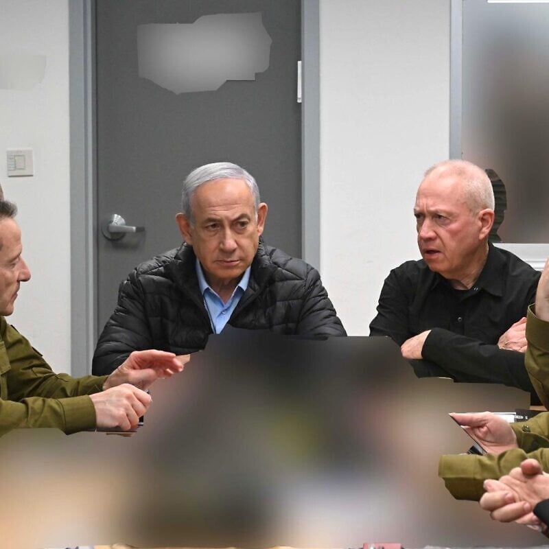 Prime Minister Benjamin Netanyahu in the operations center of the Kirya during the attack in Iran on Oct. 26, 2024. Credit: Avi Ohayon, GPO.