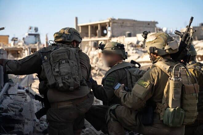 Israeli soldiers operating in Rafah, in the southern Gaza Strip, where Hamas terror leader Yahya Sinwar was eliminated on Oct. 16, 2024. Credit: IDF.