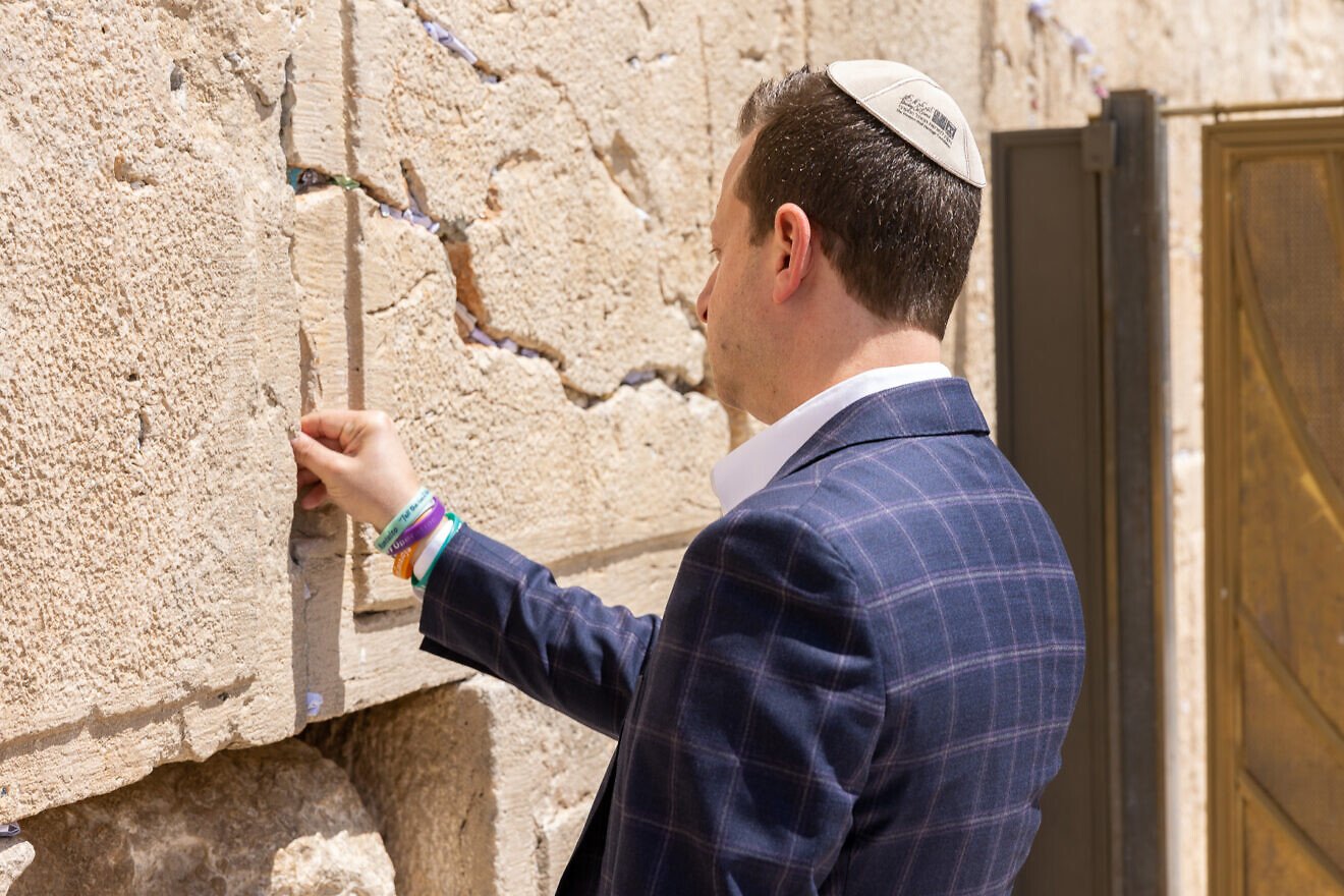 Rep. Jared Moskowitz (D-Fla.) at the Western Wall in Jerusalem in 2023. Credit: Office of Rep. Jared Moskowitz.
