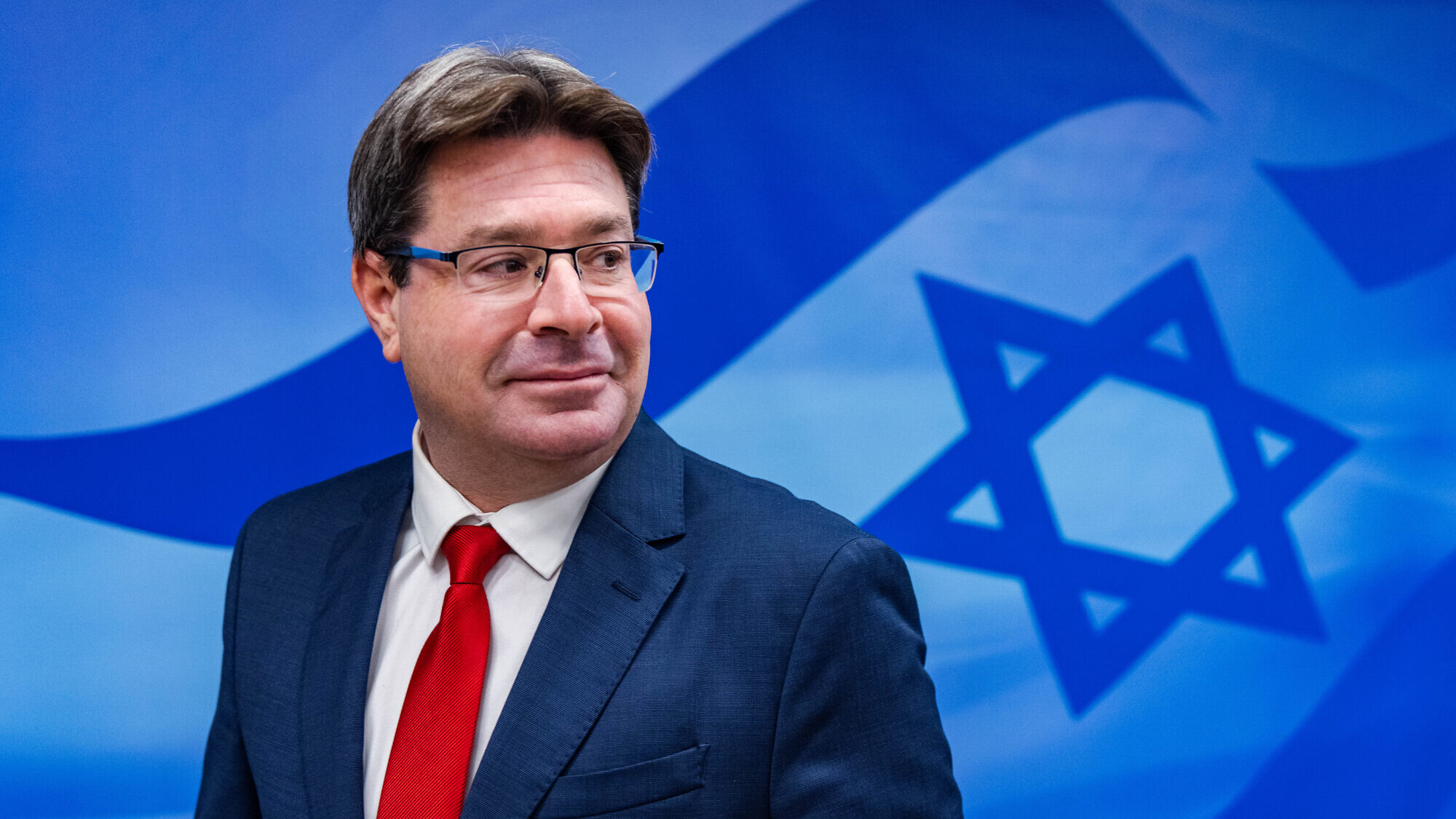 Ofir Akunis, minister of science and technology, attends a government conference at the Prime Minister's Office in Jerusalem on Jan. 8, 2023. Photo by Olivier Fitoussi/Flash90.