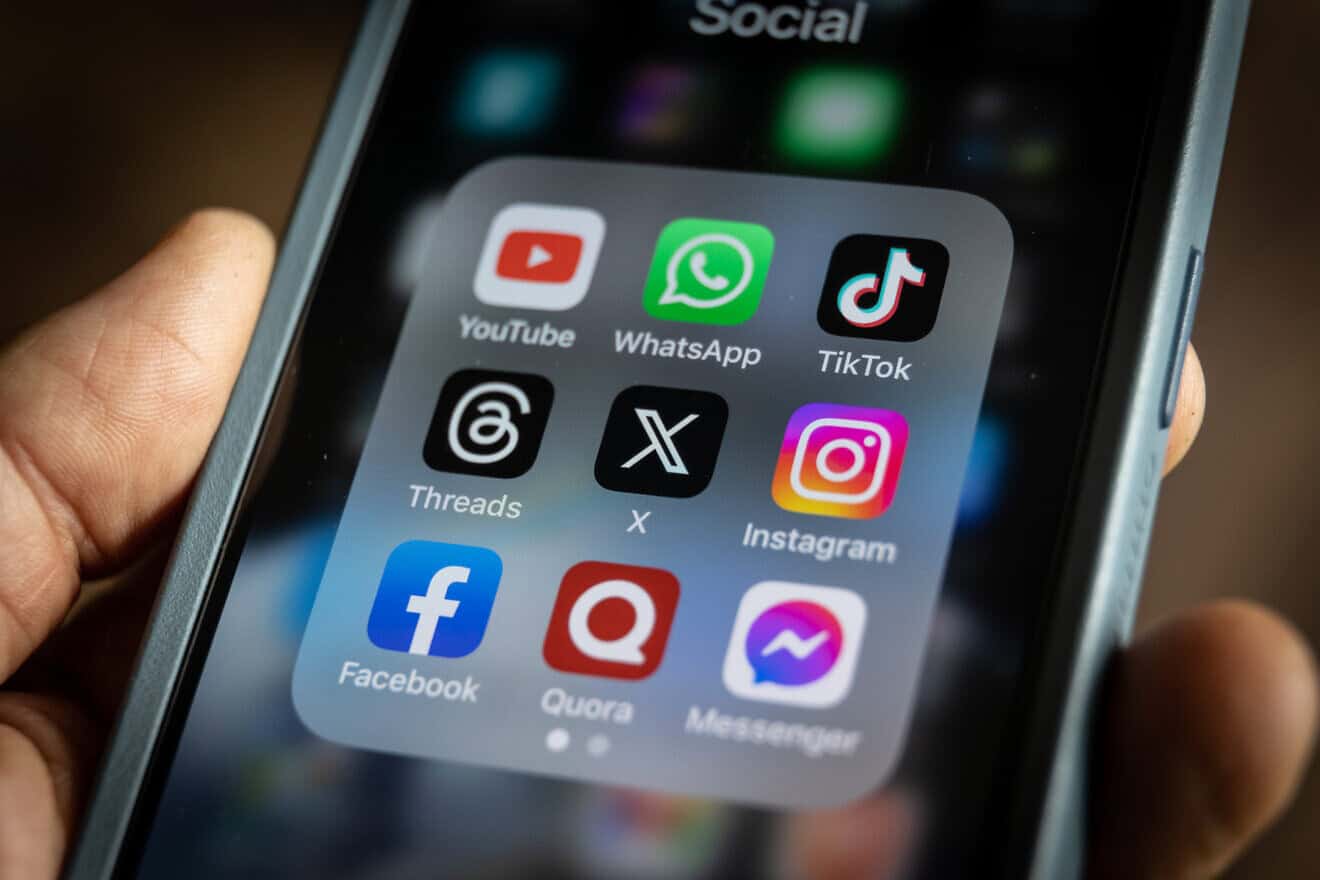 Social-media platforms. Photo by Matt Cardy/Getty Images.
