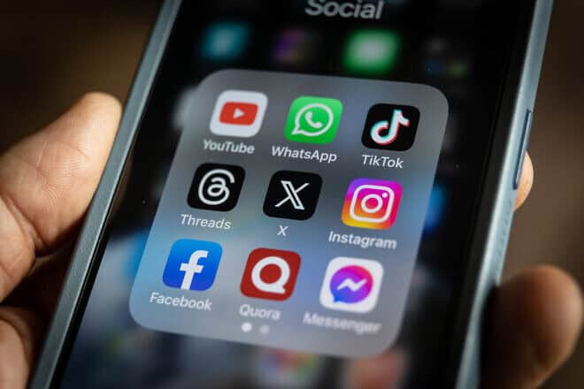 Social-media platforms. Photo by Matt Cardy/Getty Images.