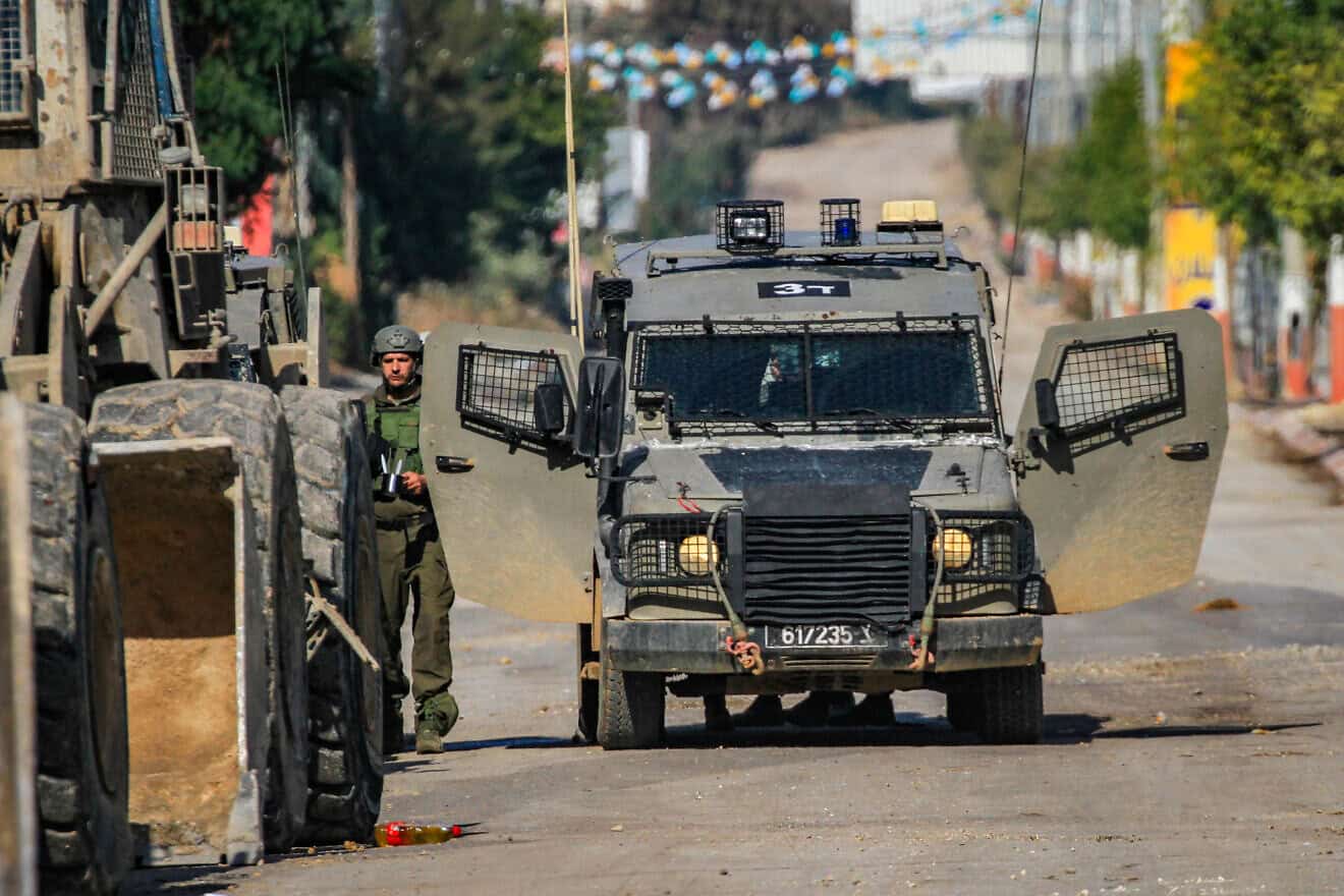 An Israeli military operation in Jenin on Nov. 20, 2024. Photo by Nasser Ishtayeh/Flash90.