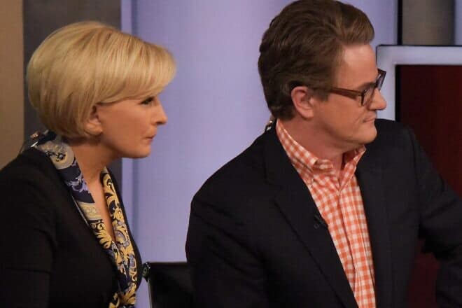 Hosts Mika Brzezinski and Joe Scarborough of the cable-news talk show “Morning Joe” discuss the massive security efforts for the inauguration in Washington, D.C., on Jan. 19, 2017. Credit: Official Photo by Jetta Disco/U.S. Department of Homeland Security via Wikimedia Commons.