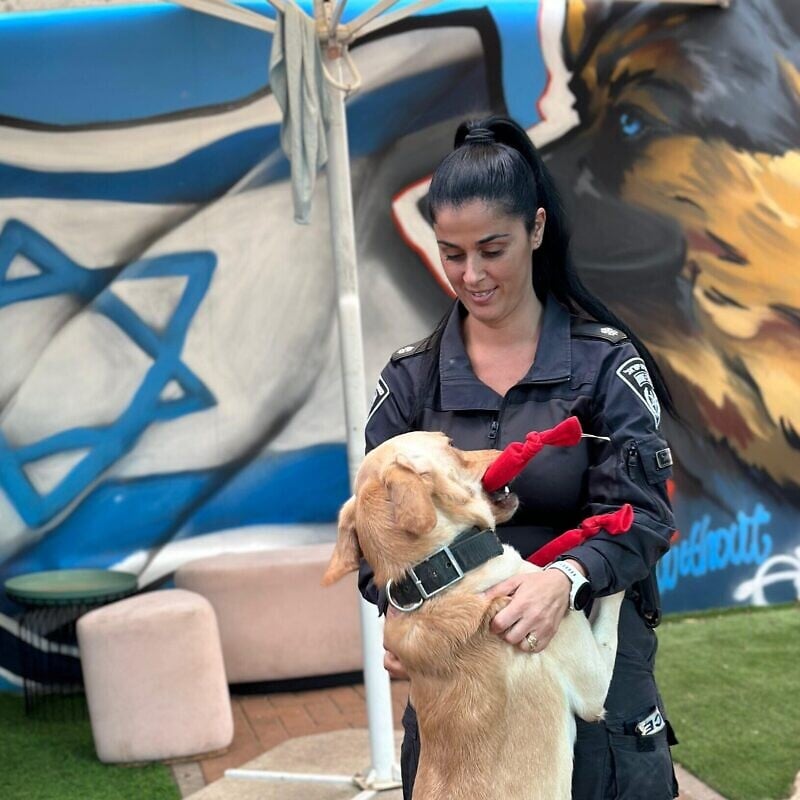 Avital Tzuriel, head of the Israel Police K-9 unit, on Dec. 9, 2024. Credit: Courtesy of the Israel Police.