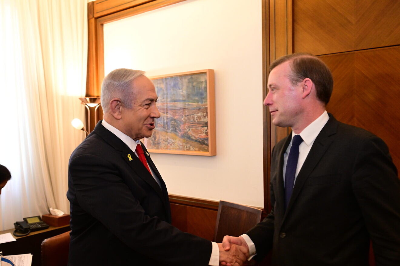 Israeli Prime Minister Benjamin Netanyahu meets with Jake Sullivan, the U.S. national security advisor, in Jerusalem. Dec. 12, 2024. Credit: Amos Ben Gershom/GPO.