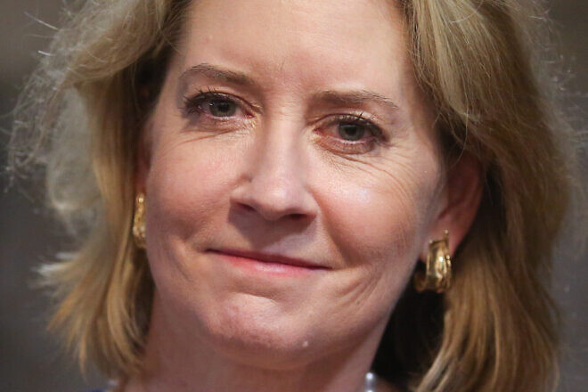 Victoria Coates, then a member of the U.S. National Security Council and special assistant to President Donald Trump, at a candle lighting ceremony at the Western Wall in Jerusalem. Photo by Marc Israel Sellem/Pool.