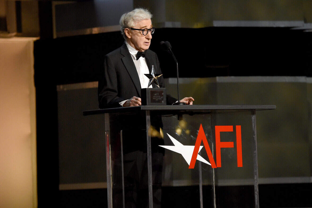 Director and actor Woody Allen at the American Film Institute's 45th Life Achievement Award Gala tribute to Diane Keaton on June 8, 2017. Photo by Michael Kovac/Getty Images for AFI.