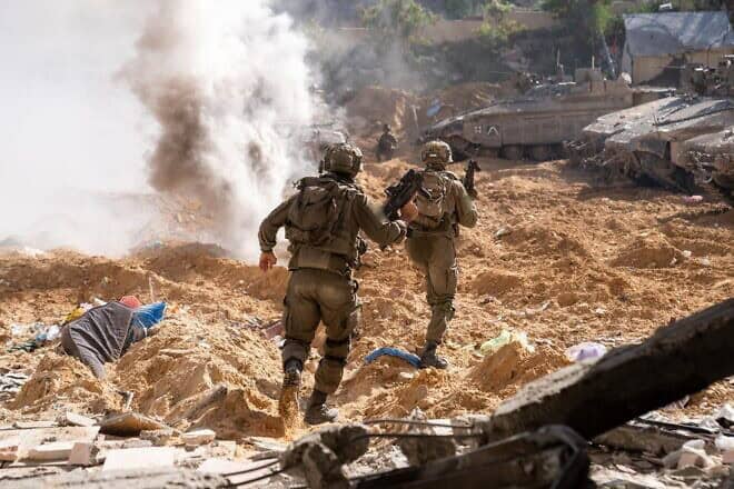 Israelis soldiers during a counter-terrorism raid in the northern Gaza Strip, Dec. 24, 2024. Credit: IDF.