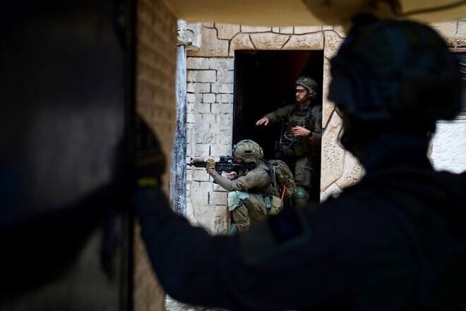 Israeli forces during a counterterror operation in Tulkarem in northwestern Samaria, December 2024. Credit: IDF.