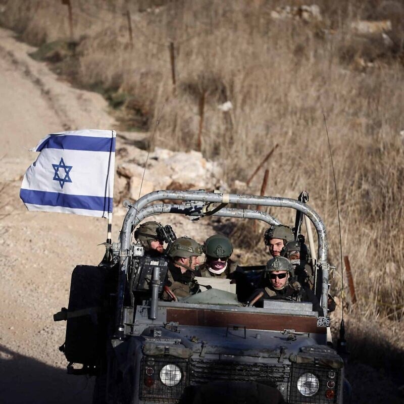 Israeli soldiers operating on the Syrian side of the border fence, Dec. 15, 2024. Photo by Jamal Awad/Flash90.