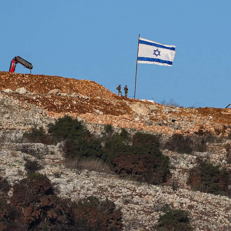 Soldiers in the Israel Defense Forces working on the Israeli border with Lebanon on Dec. 1, 2024. Photo by Ayal Margolin/Flash90.