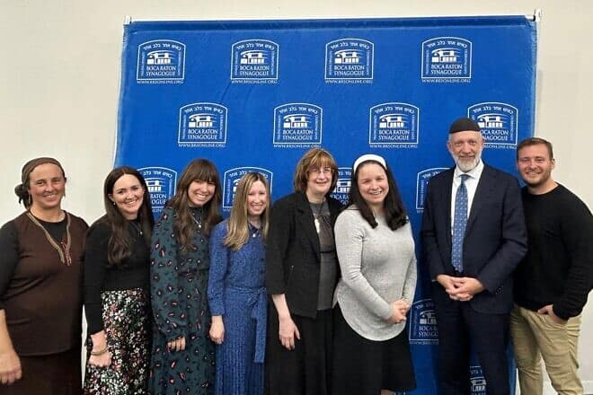 Staff members at an educational program for grandparents of individuals with disabilities, sponsored by the Orthodox Union’s Yachad and SPIRIT initiative, in partnership with the Boca Raton Synagogue Empty Nesters Club. Credit: Courtesy.