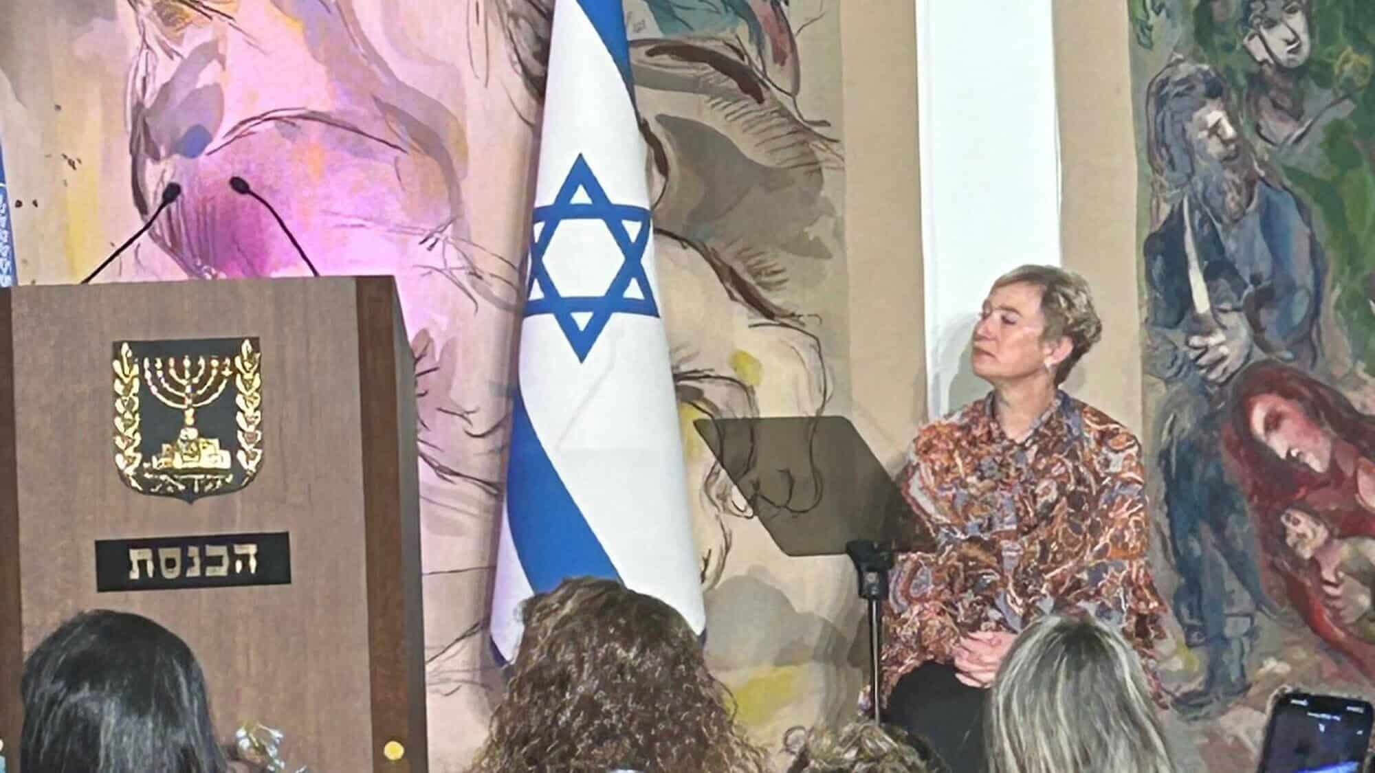 Iris Haim, the mother of Yotam Haim, 29, who was one of three hostages misidentified as Hamas terrorists and accidentally killed a year ago on Dec. 15, 2023, by Israel Defense Forces in the Gaza Strip. Photo by Amelie Botbol.