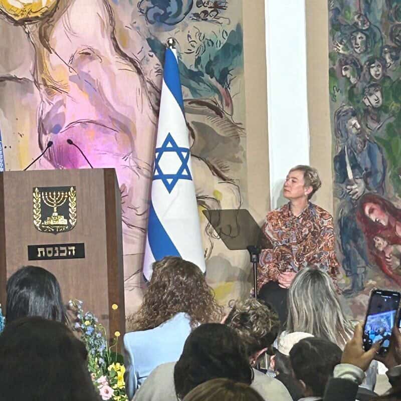 Iris Haim, the mother of Yotam Haim, 29, who was one of three hostages misidentified as Hamas terrorists and accidentally killed a year ago on Dec. 15, 2023, by Israel Defense Forces in the Gaza Strip. Photo by Amelie Botbol.