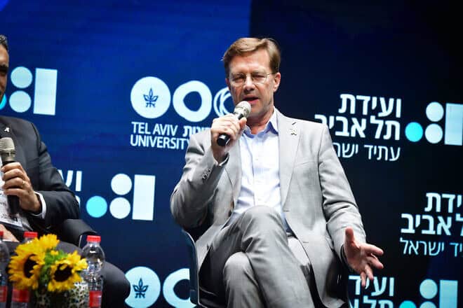 German Ambassador to Israel Steffen Seibert speaks at the Tel Aviv Conference at Tel Aviv University on June 19, 2024. Photo by Avshalom Sassoni/Flash90.