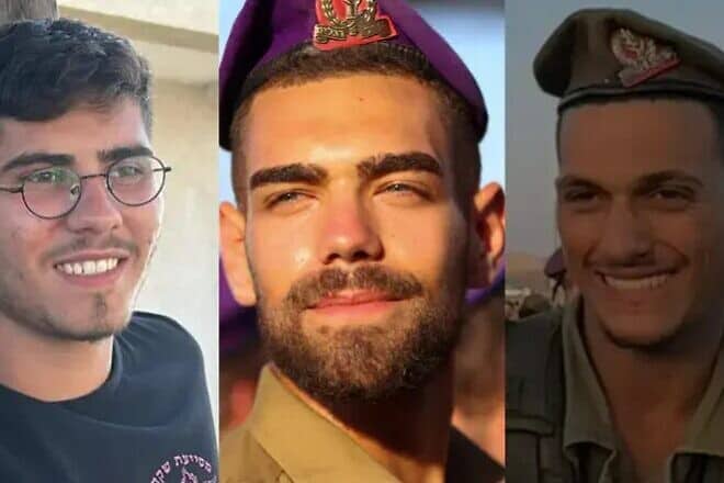 Three Israel Defense Forces soldiers were killed battling Palestinian terrorists in the northern Gaza Strip, Dec. 9, 2024. Credit: IDF.