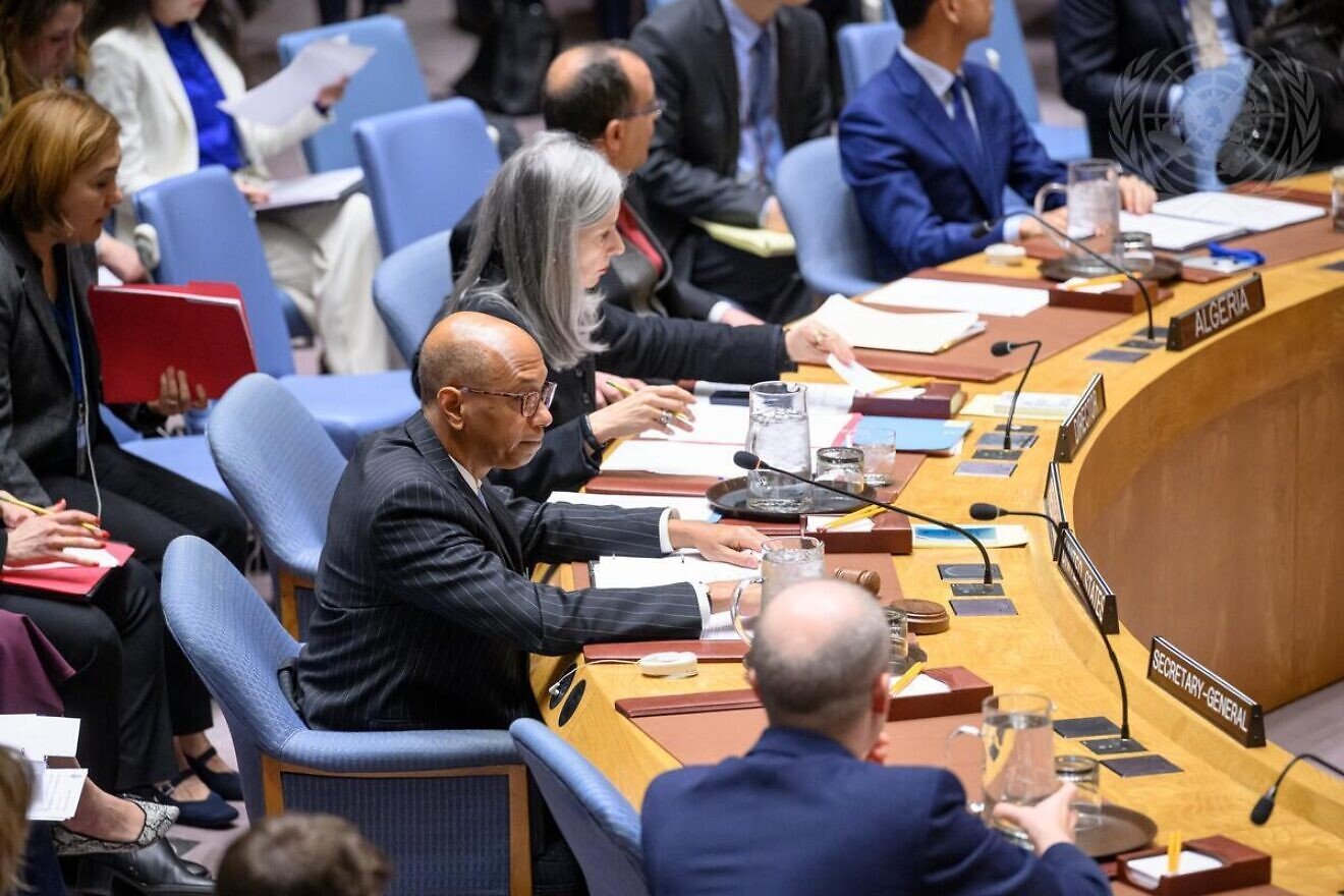Robert Wood, deputy U.S. ambassador to the United Nations, chairs the Security Council meeting on the mandate of the U.N. Disengagement Observer Force, Dec. 20, 2024. Credit: Loey Felipe/U.N. Photo.
