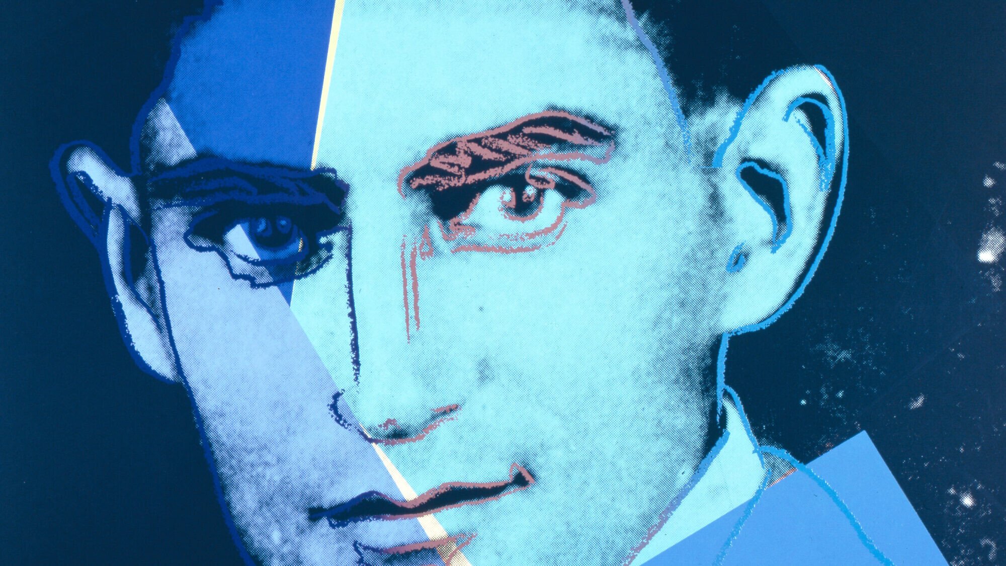 Andy Warhol. “Franz Kafka” (1980) from the “Ten Portraits of Jews of the 20th Century” series. Screenprint on Lenox Museum Board. 40 x 32 inches. Credit: Courtesy of Ronald Feldman Fine Arts, New York, via Morgan Library and Museum, New York.