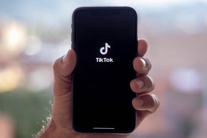 A smartphone showing the TikTok logo. Credit: Lolo_btl/Pixabay.