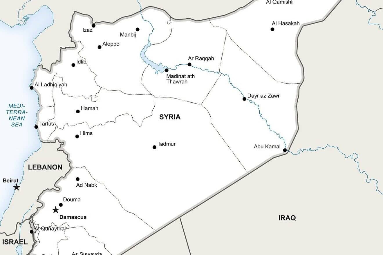 Map of Syria and its neighbors. Credit: Koen One Stop Map/Pixabay.