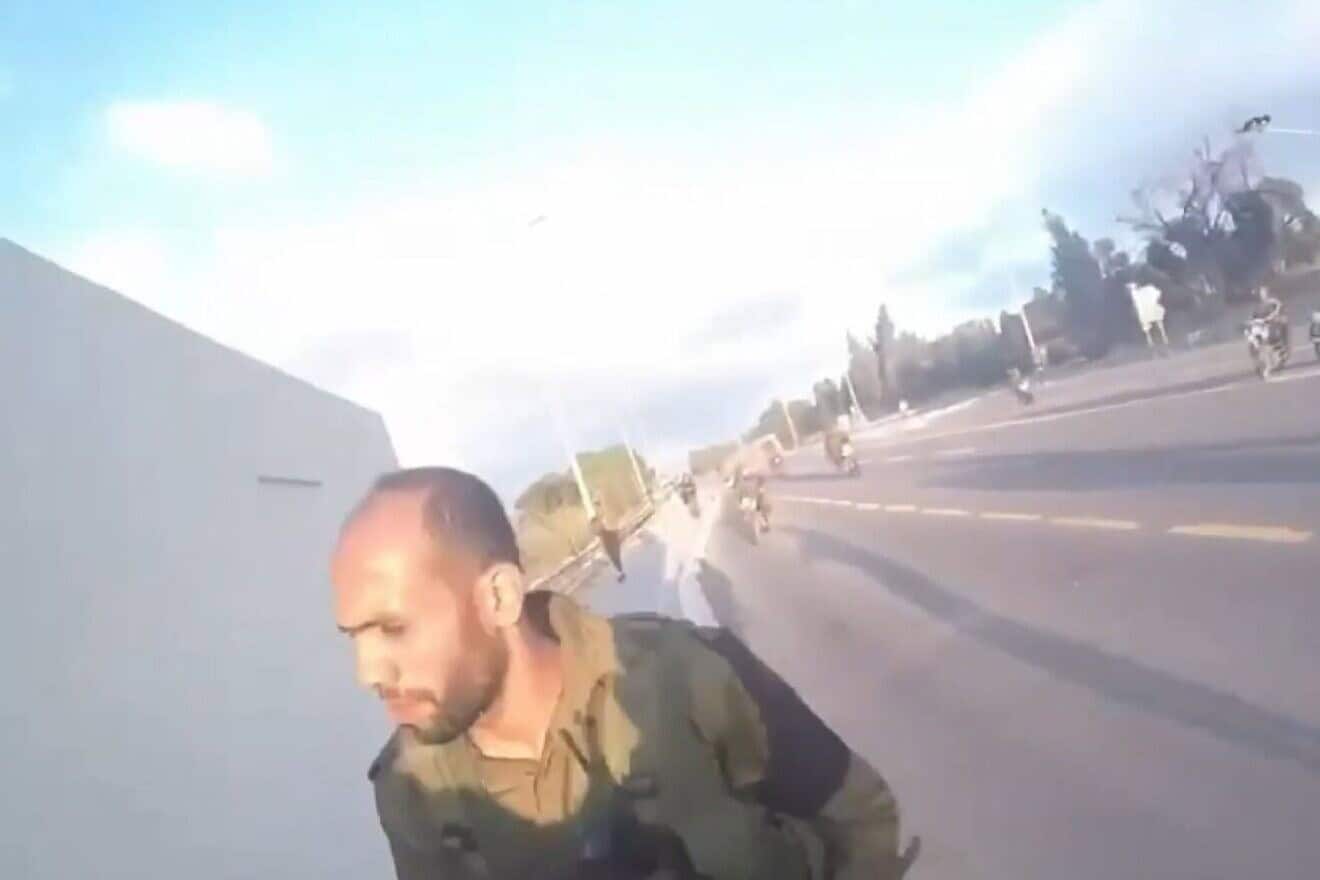 Hamas terrorist Abd al-Hadi Sabah inside Israel during the Oct. 7, 2023, invasion. He led the deadly assault on Kibbutz Nir Oz. On Dec. 31, 2024, the IDF announced his death. Credit: IDF.