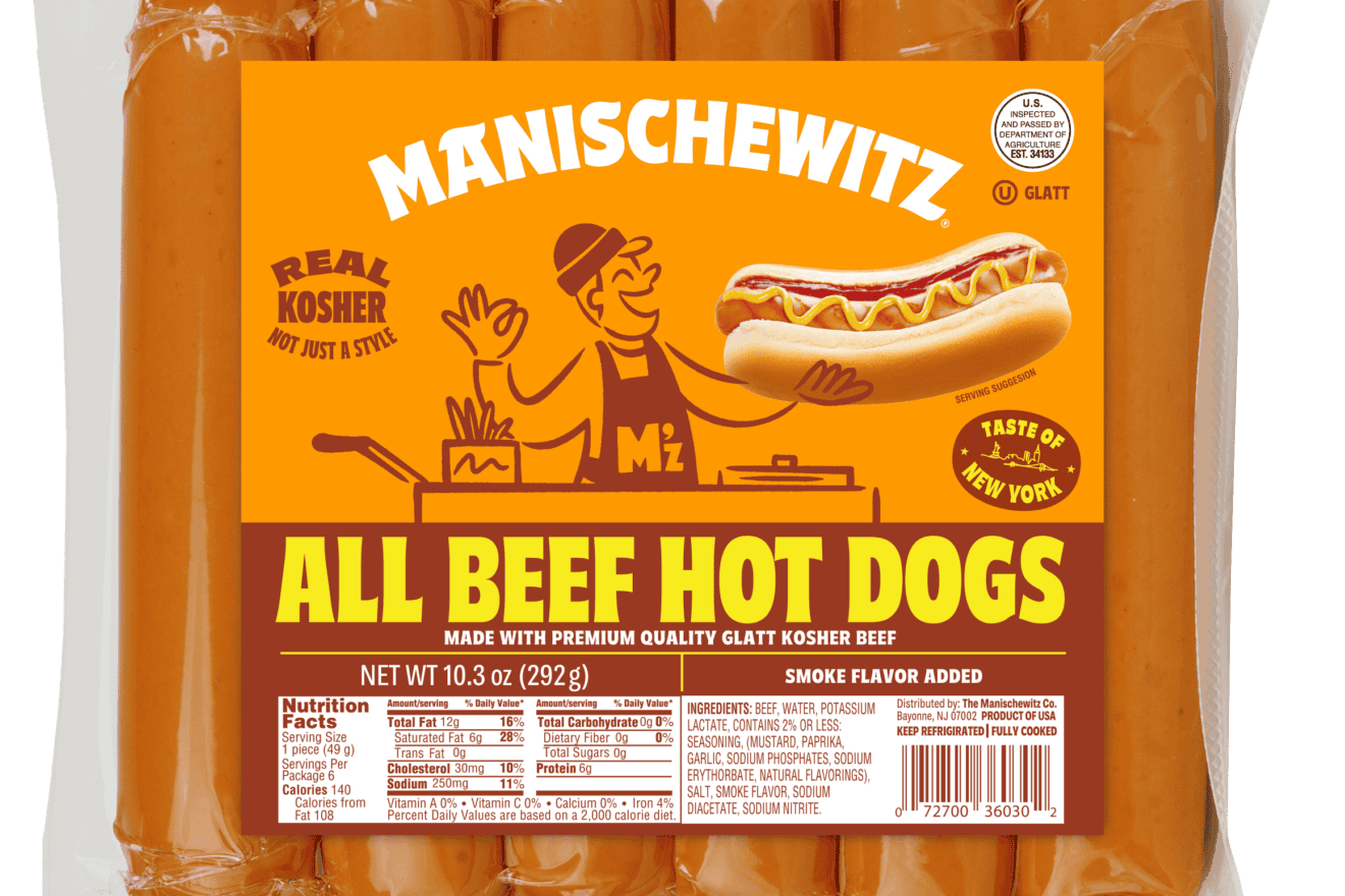 Manischewitz beef hot dogs. Credit: Courtesy.