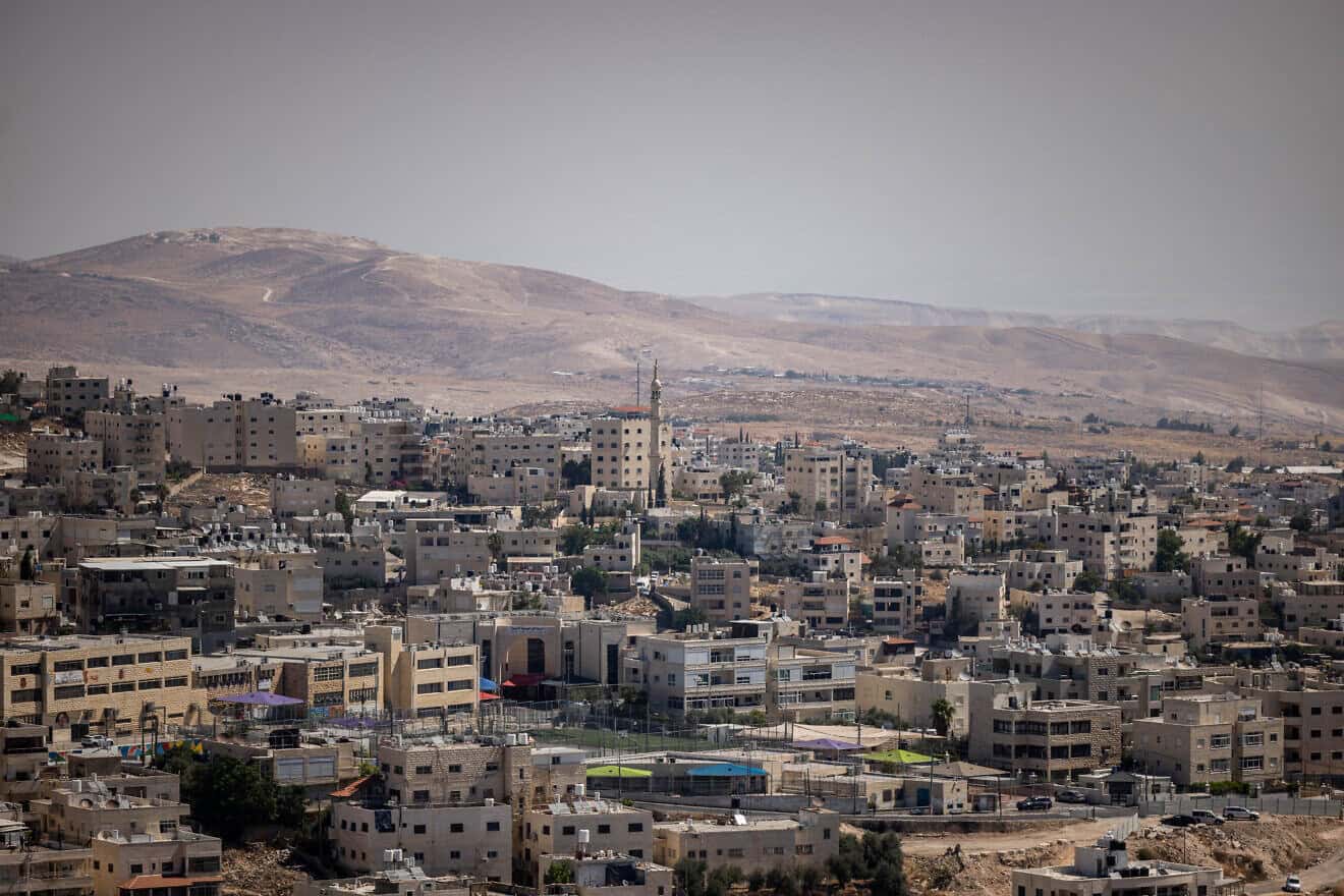 The Isawiya neighborhood in northeastern Jerusalem, on Aug. 10, 2023. Photo by Yonatan Sindel/Flash90.