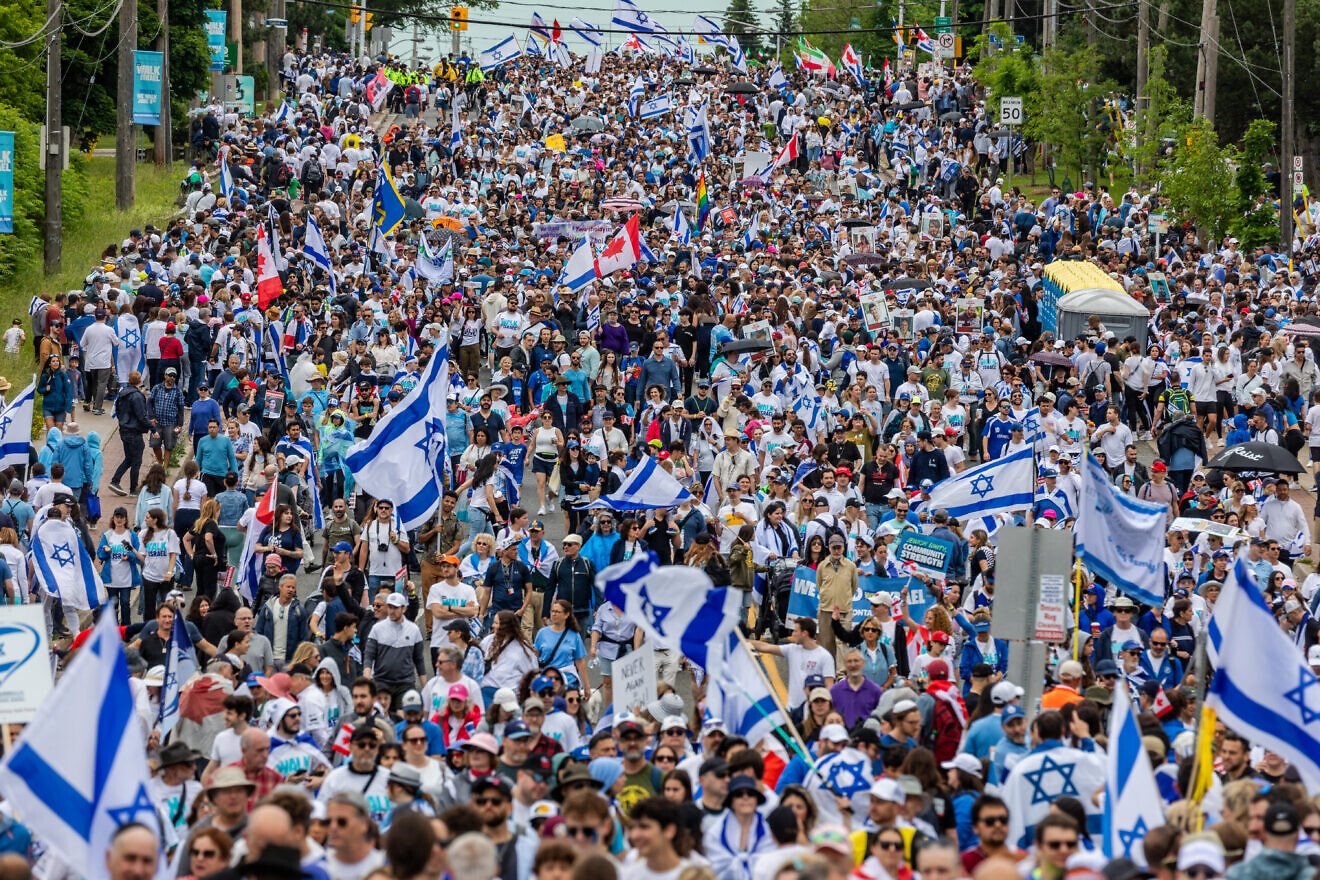 Some 50,000 people attend a rally in support of Israel in Toronto, Canada, June 9, 2024. Credit: Doron Horowitz/Flash90.