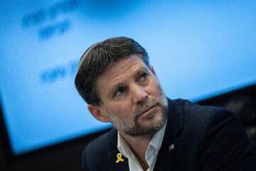 Israeli Finance Minister Bezalel Smotrich attends a press conference on the plan for the return of northern residents to their homes, on Jan. 5, 2025. Photo by Yonatan Sindel/Flash90.