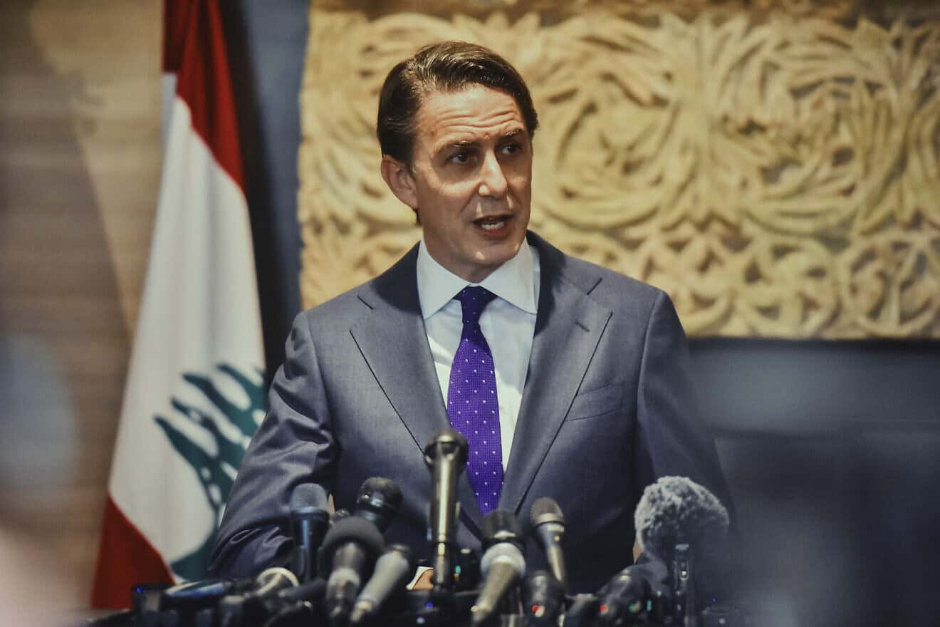 U.S. special envoy Amos Hochstein arrives in Beirut on Nov. 19, 2024. Photo by Fadel Itani/Middle East Images/AFP via Getty Images.