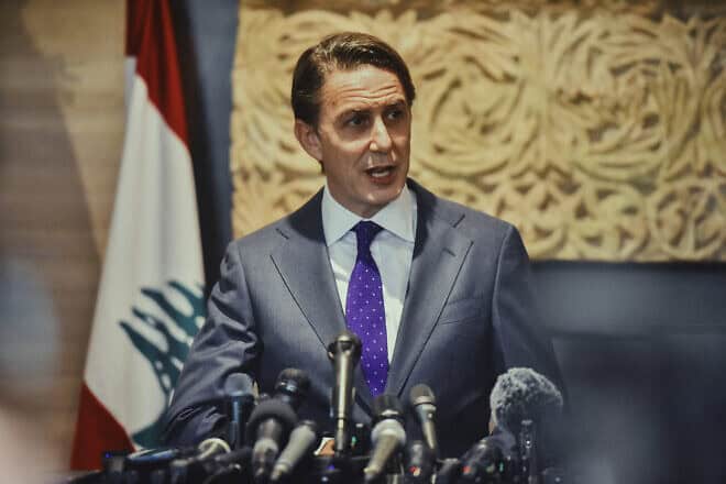 U.S. special envoy Amos Hochstein arrives in Beirut on Nov. 19, 2024. Photo by Fadel Itani/Middle East Images/AFP via Getty Images.