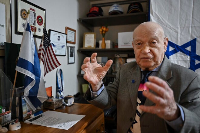 Holocaust survivor Sami Steigmann at his home in New York on Dec. 9, 2024. Photo by Angela Weiss/AFP via Getty Images.