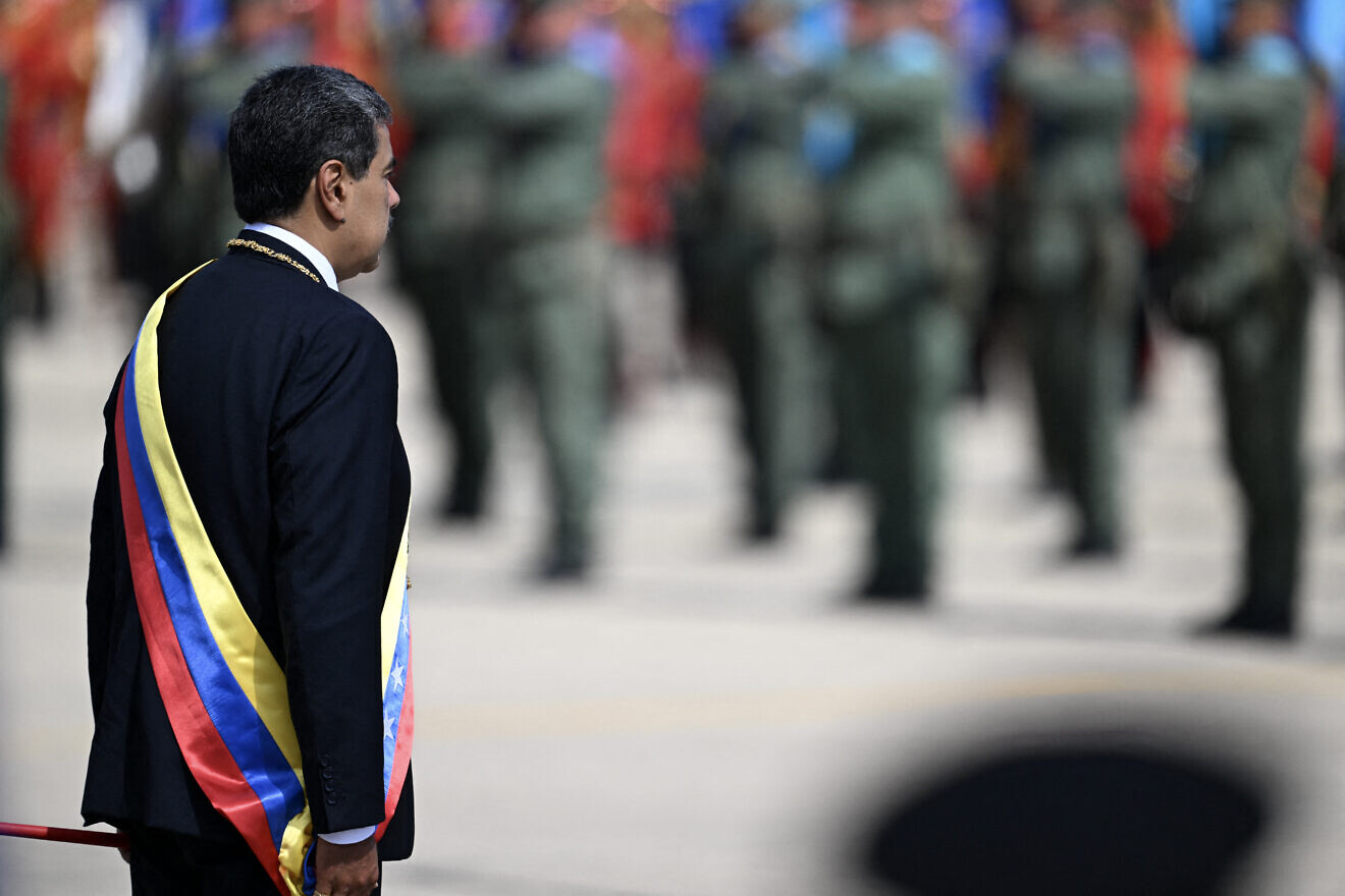 Nicolás Maduro takes part in a ceremony at Fort Tiuna military base within the presidential inauguration in Caracas, Venezuela, despite a global outcry that brought thousands out in protest on the ceremony's eve, on Jan. 10, 2025. Credit: Juan Barreto/AFP via Getty Images.