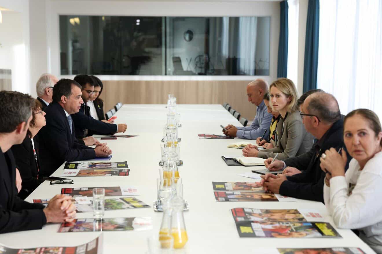 European Union foreign policy chief Kaja Kallas meets Israeli hostage families, Jan. 14, 2024. Credit: European Union External Action Service.