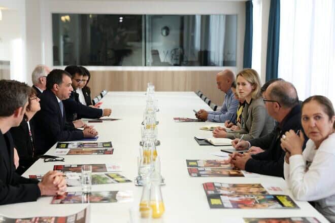 European Union foreign policy chief Kaja Kallas meets Israeli hostage families, Jan. 14, 2024. Credit: European Union External Action Service.