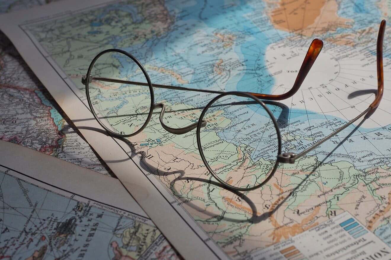 Glasses on a map. Credit: beasternchen/Pixabay.