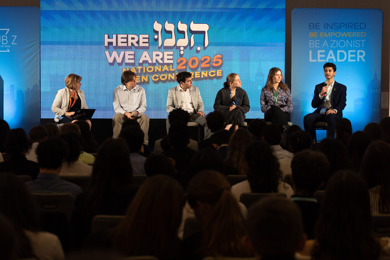 Jewish and pro-Israel students speak on a panel at Club Z’s 2025 National Teen Conference in San Francisco in January 2025. Credit: Courtesy.