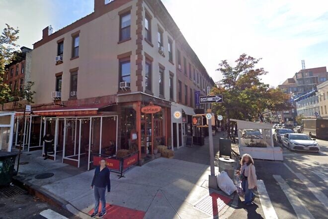 The Israeli restaurant Miriam in Park Slope, in Brooklyn, New York City. Source: Google Street View screen capture.