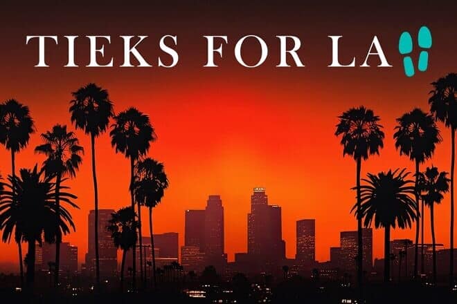 The “Tieks for LA” campaign to help those affected by the California wildfires. Credit: Courtesy.