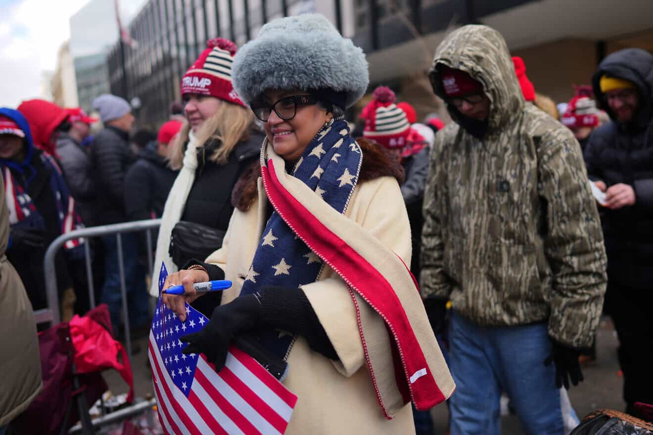 Supporters of President-elect Donald Trump await the start of his presidential inauguration in Washington, D.C., on January 20, 2025. Photo by Eric Thayer/Getty Images.