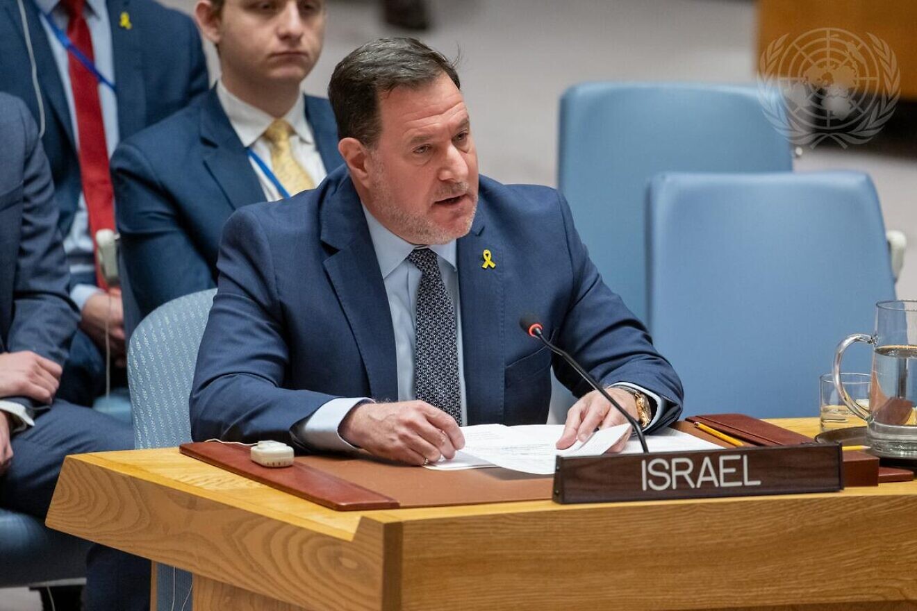 Jonathan Miller, deputy Israeli envoy to the United Nations, addresses the U.N. Security Council meeting on the situation in the Middle East, on Jan. 3, 2025. Credit: Manuel Elías/U.N. Photo.