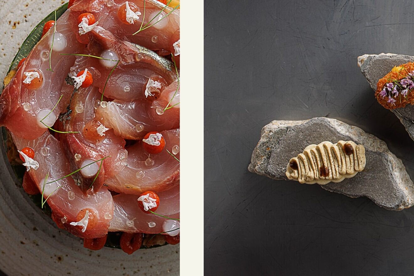 Signature dishes on display at OCD in Tel Aviv, Israel. Photo courtesy of OCD.