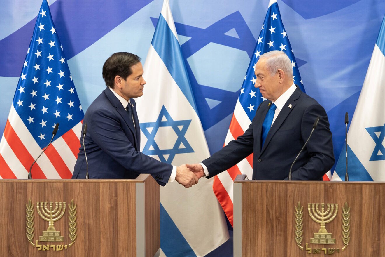 U.S. Secretary of State Marco Rubio and Israeli Prime Minister Benjamin Netanyahu deliver joint statements to the press in Jerusalem, Feb. 16, 2025. Credit: Freddie Everett/U.S. State Department.
