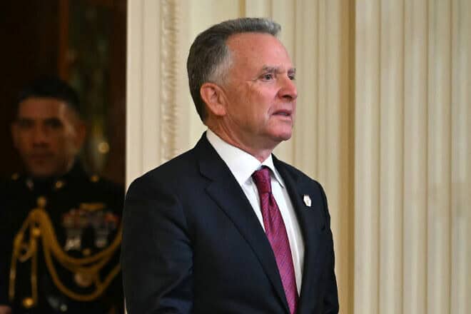Steve Witkoff, U.S. special envoy to the Middle East, arrives for a press conference with the U.S. president and Israel's prime minister in the East Room of the White House in Washington, D.C., on Feb. 4, 2025. Photo by Andrew Caballero-Reynolds/AFP via Getty Images.