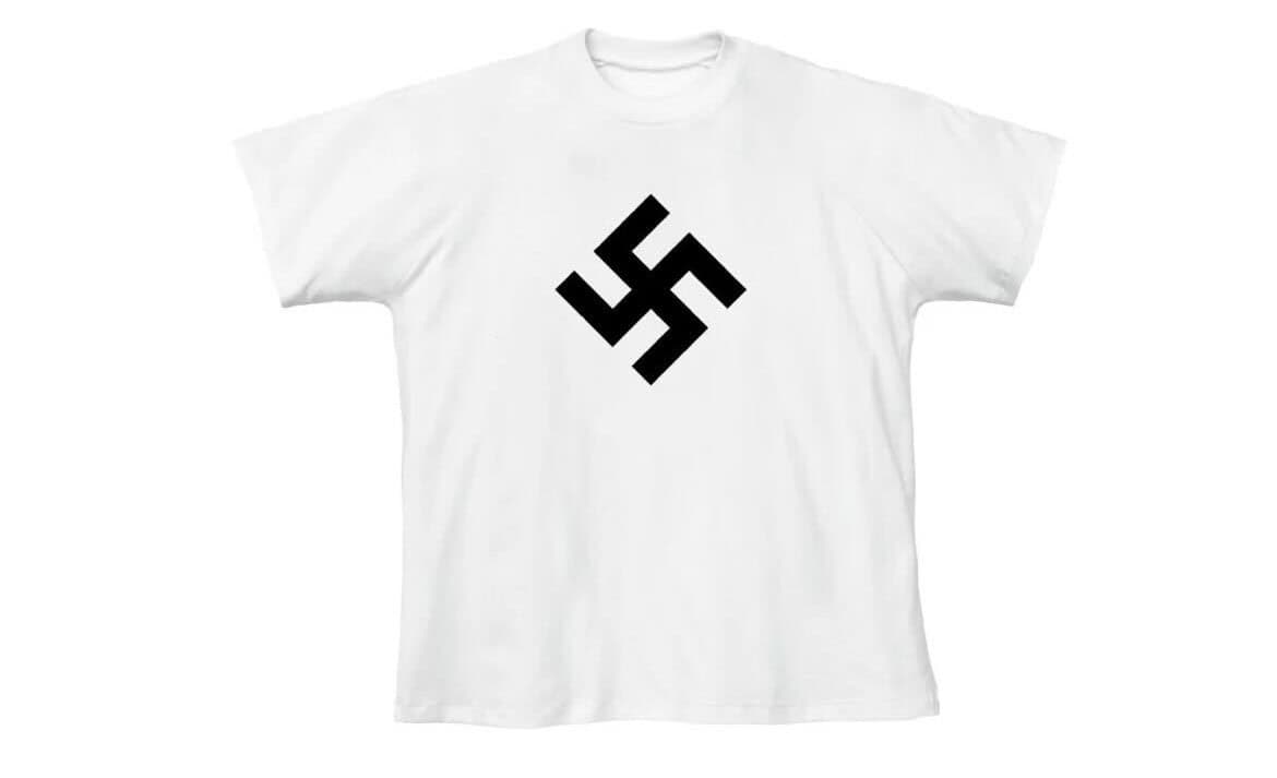 White T-Shirt Swastika
