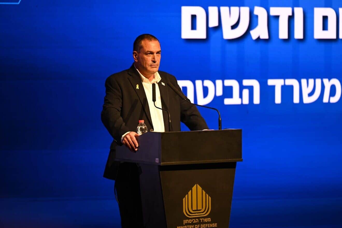 Israeli Defense Ministry Director General and designated IDF Chief of Staff Maj.-Gen. (res.) Eyal Zamir speaking at the Israel Ministry of Defense’s annual Work Plans Conference on Feb. 2, 2025. Credit: Israel Ministry of Defense.
