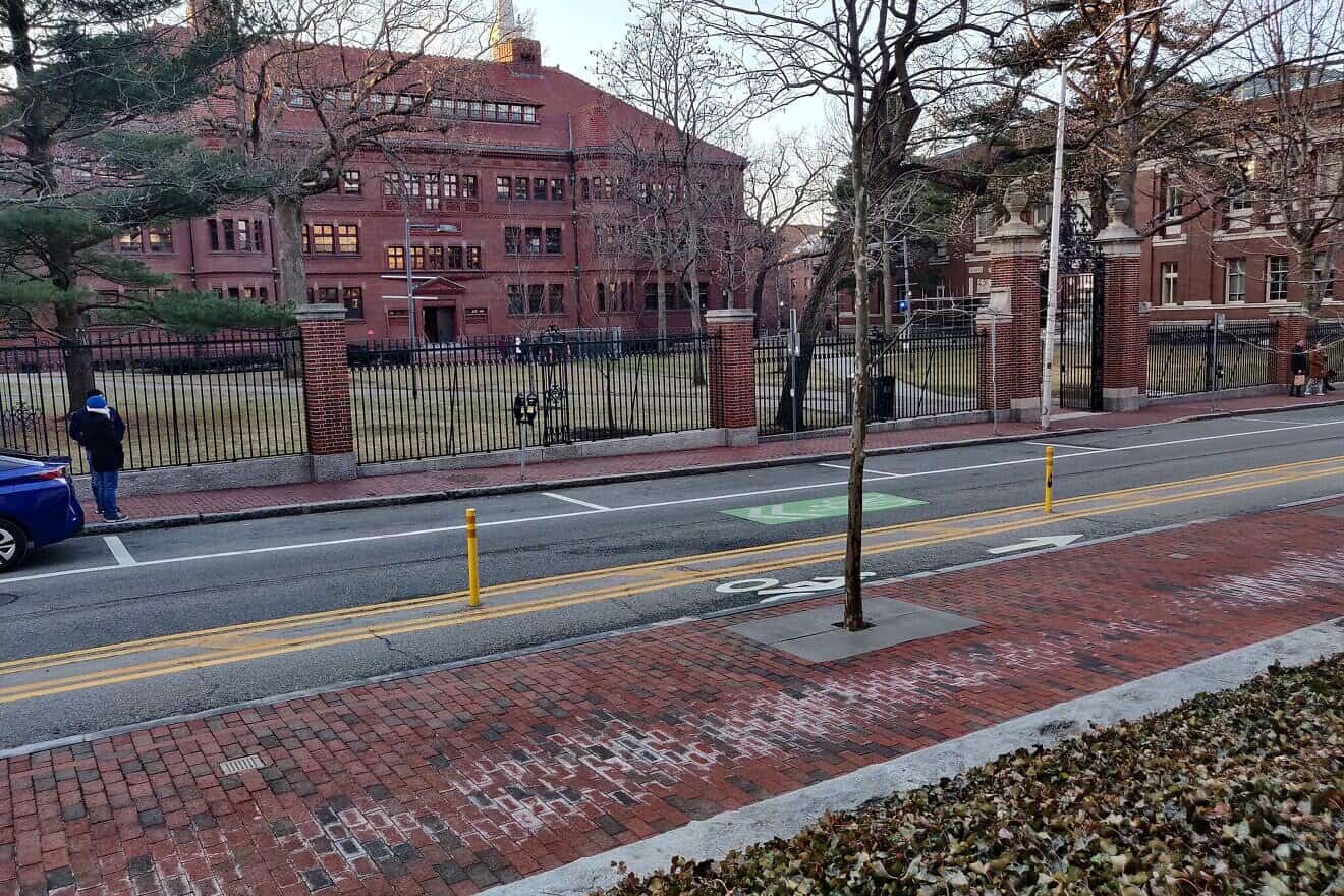 Harvard Yard of Harvard University in Cambridge, Mass., on Feb. 19, 2022. Credit: Sdkb via Wikimedia Commons.