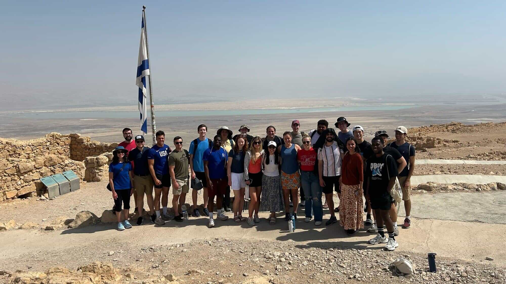 A group of American students visiting Israel on a trip dubbed the "Christian Birthright," March 20, 2025. Credit: Courtesy of Passages.